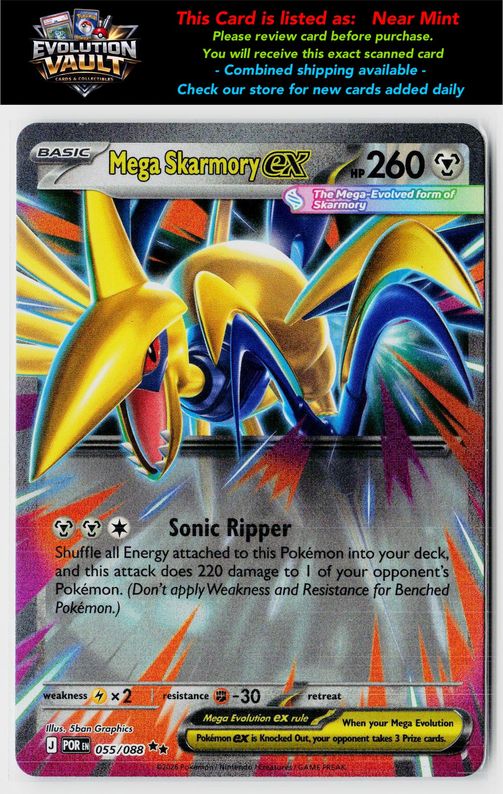 ME03: Perfect Order #055/088 Mega Skarmory ex