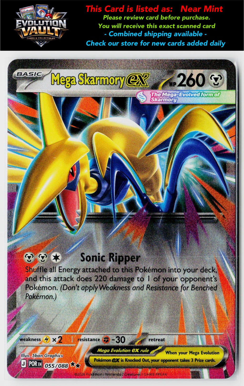 ME03: Perfect Order #055/088 Mega Skarmory ex