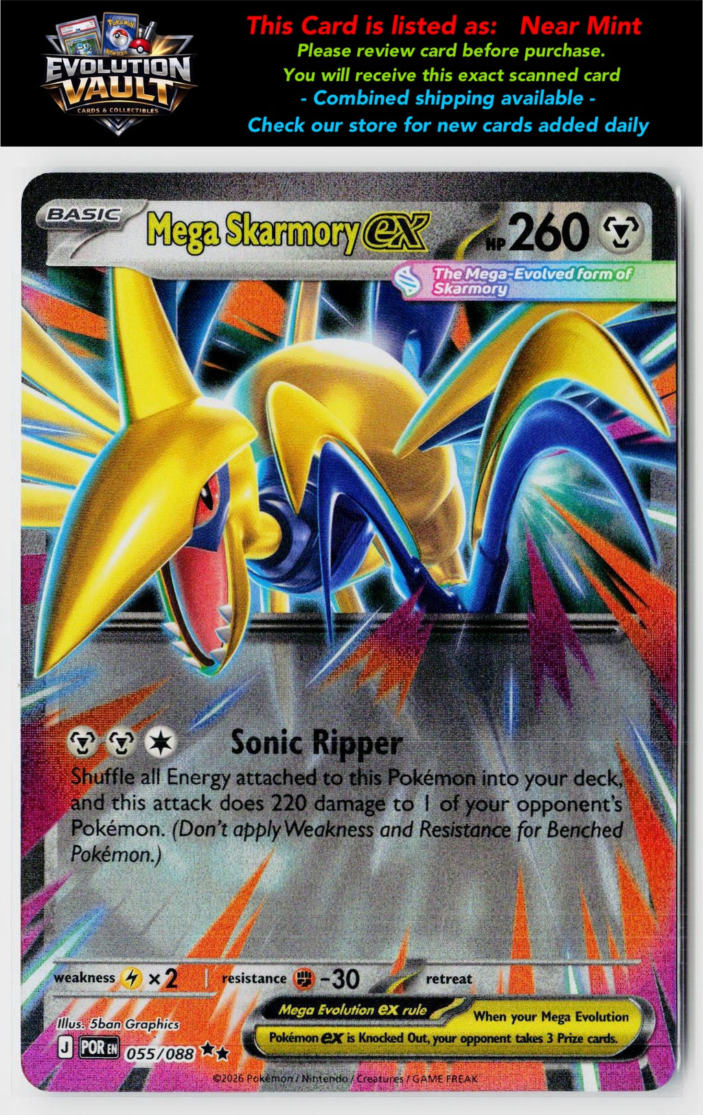 ME03: Perfect Order #055/088 Mega Skarmory ex