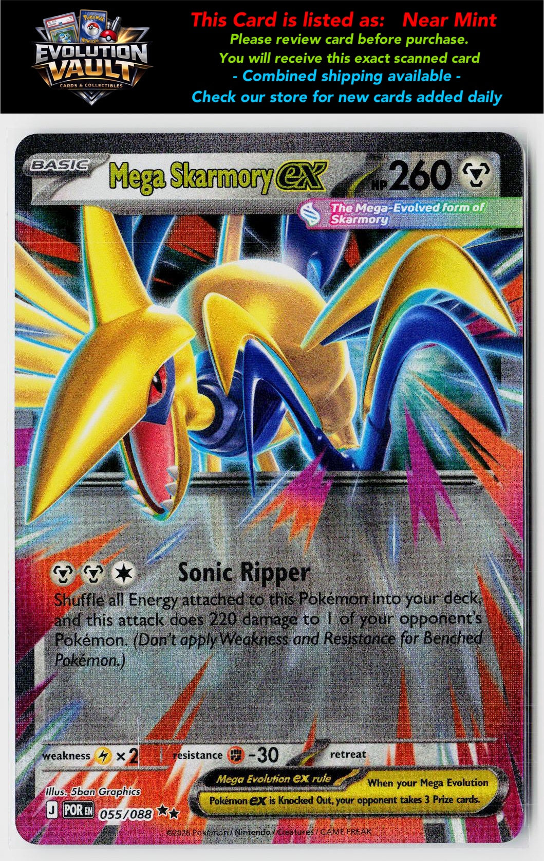 ME03: Perfect Order #055/088 Mega Skarmory ex