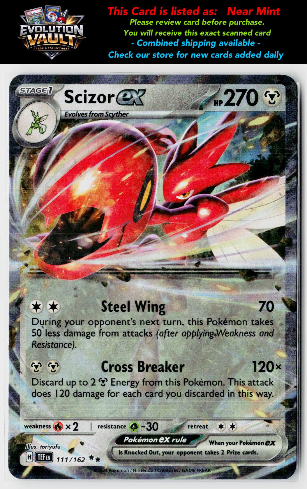 SV05: Temporal Forces #111/162 Scizor ex