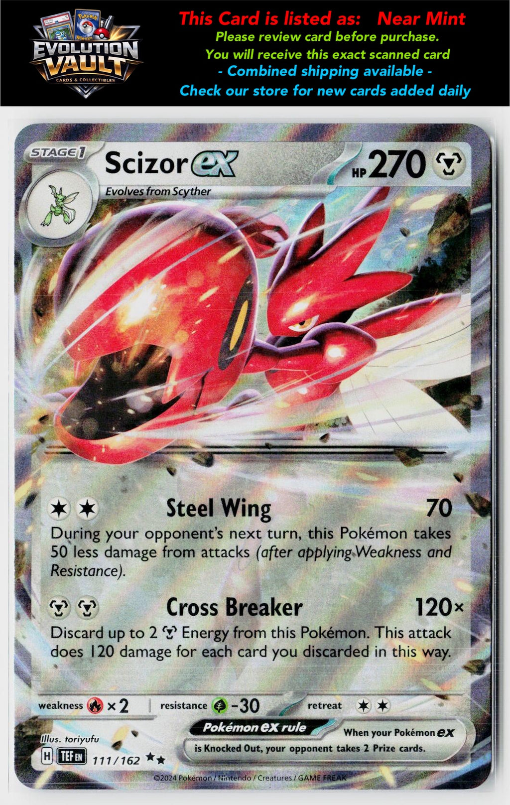 SV05: Temporal Forces #111/162 Scizor ex