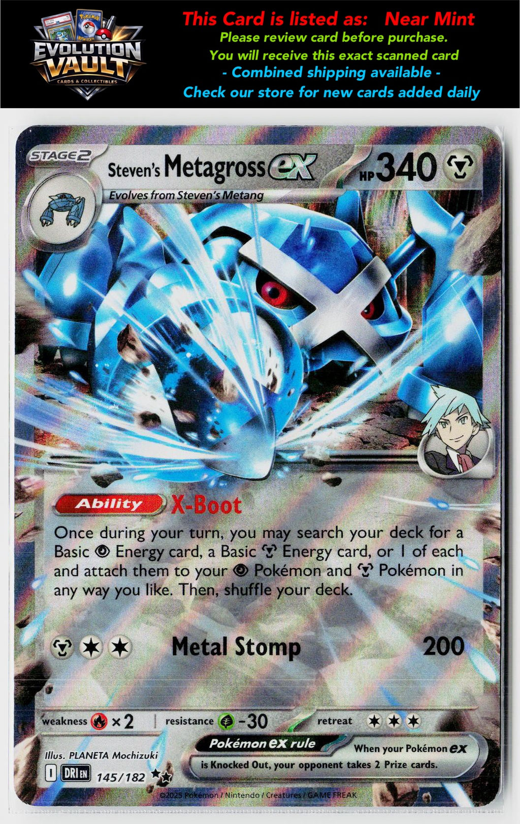 SV10: Destined Rivals #145/182 Steven's Metagross ex