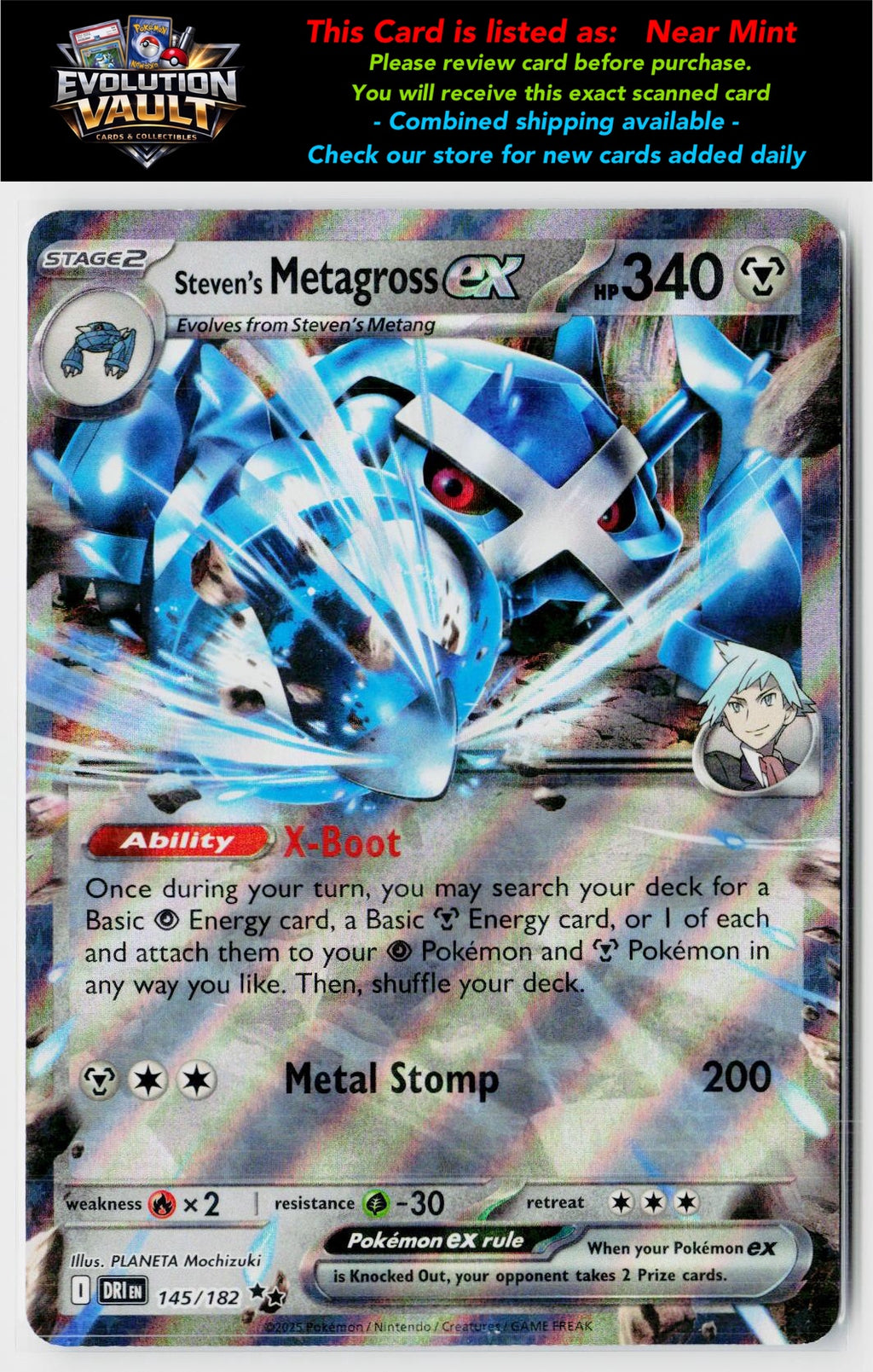SV10: Destined Rivals #145/182 Steven's Metagross ex