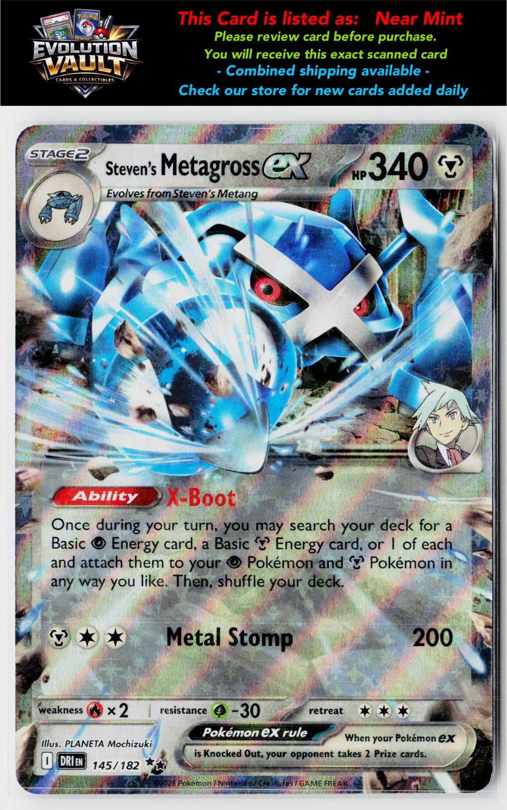 SV10: Destined Rivals #145/182 Steven's Metagross ex