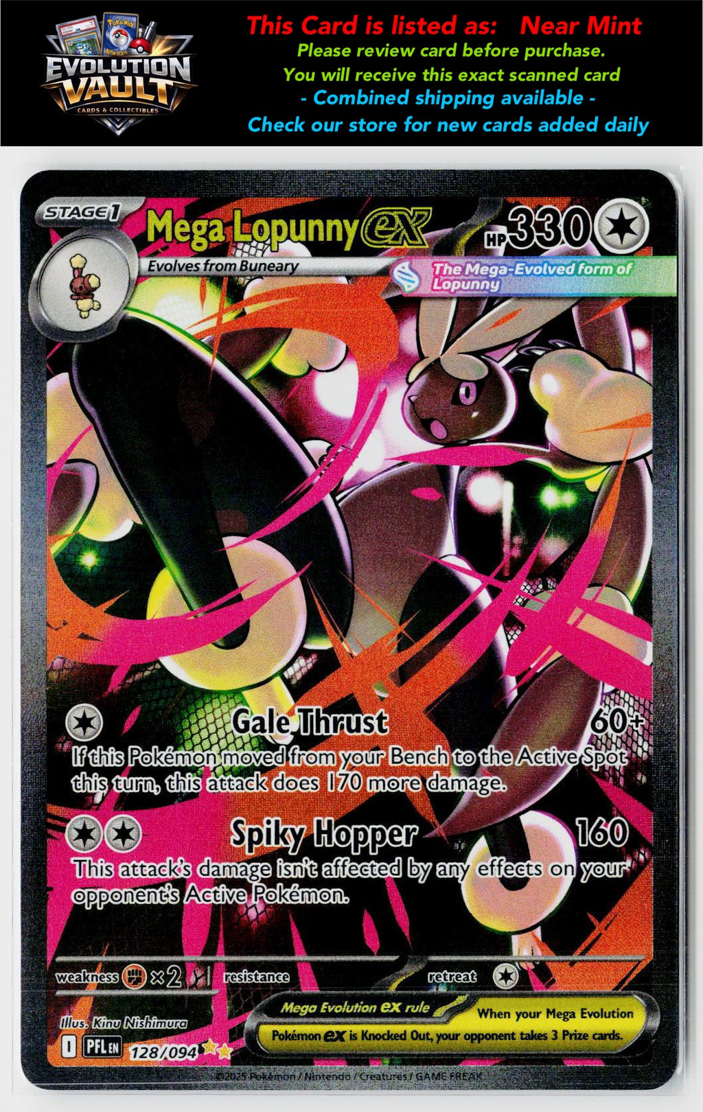 ME02: Phantasmal Flames #128/094 Mega Lopunny ex