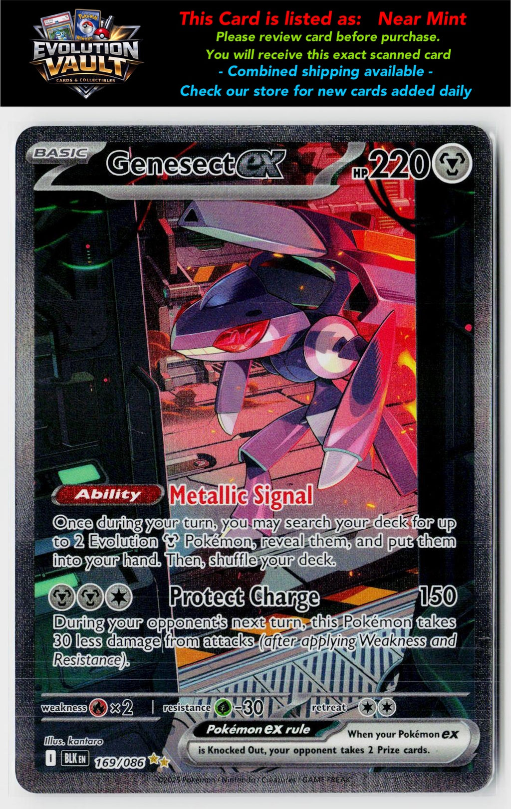 SV: Black Bolt #169/086 Genesect ex