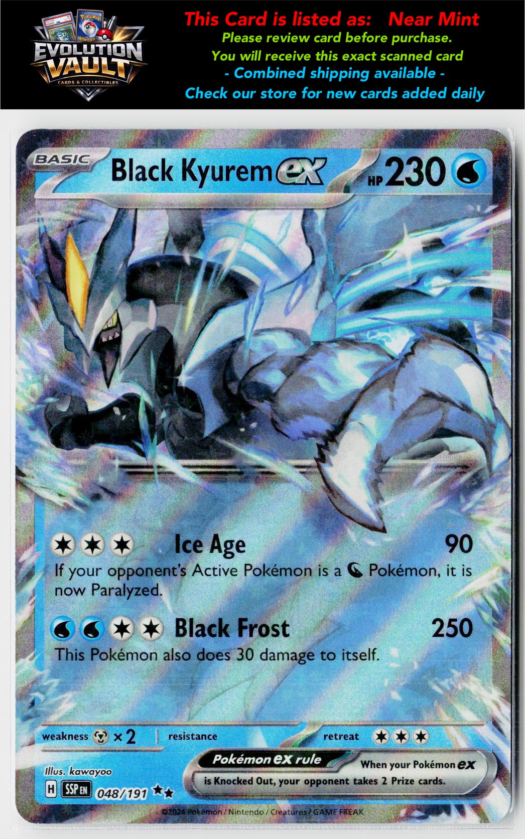SV08: Surging Sparks #048/191 Black Kyurem ex
