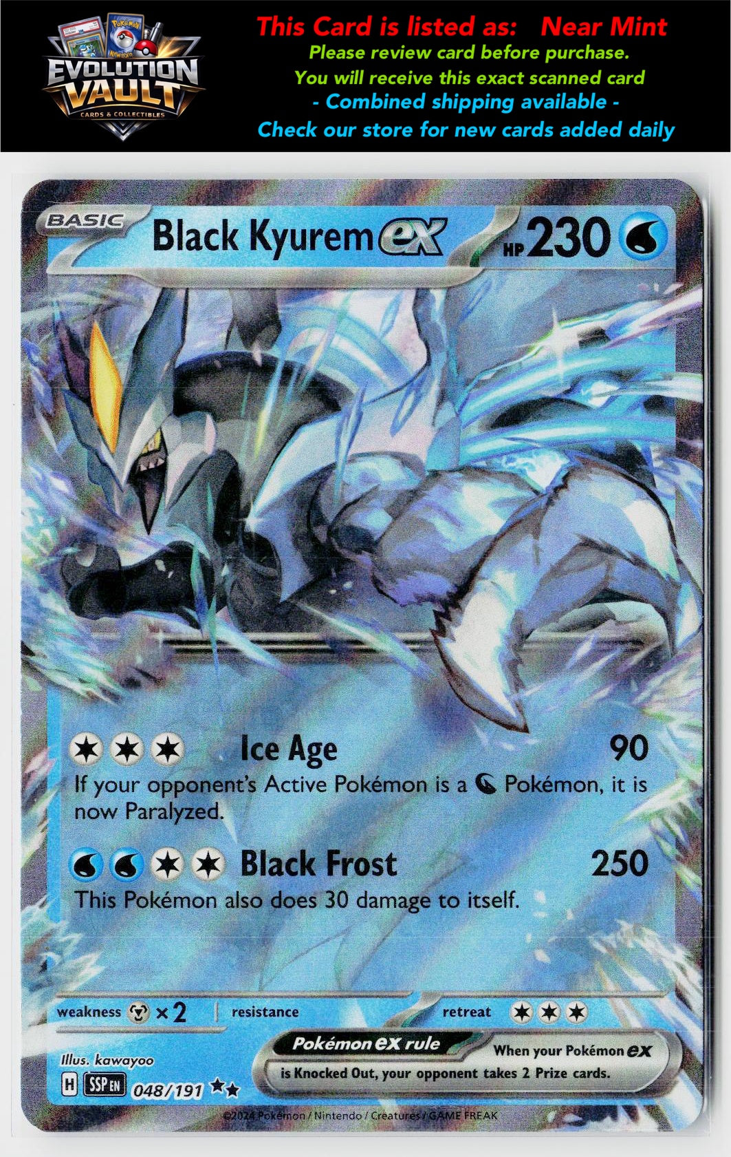 SV08: Surging Sparks #048/191 Black Kyurem ex