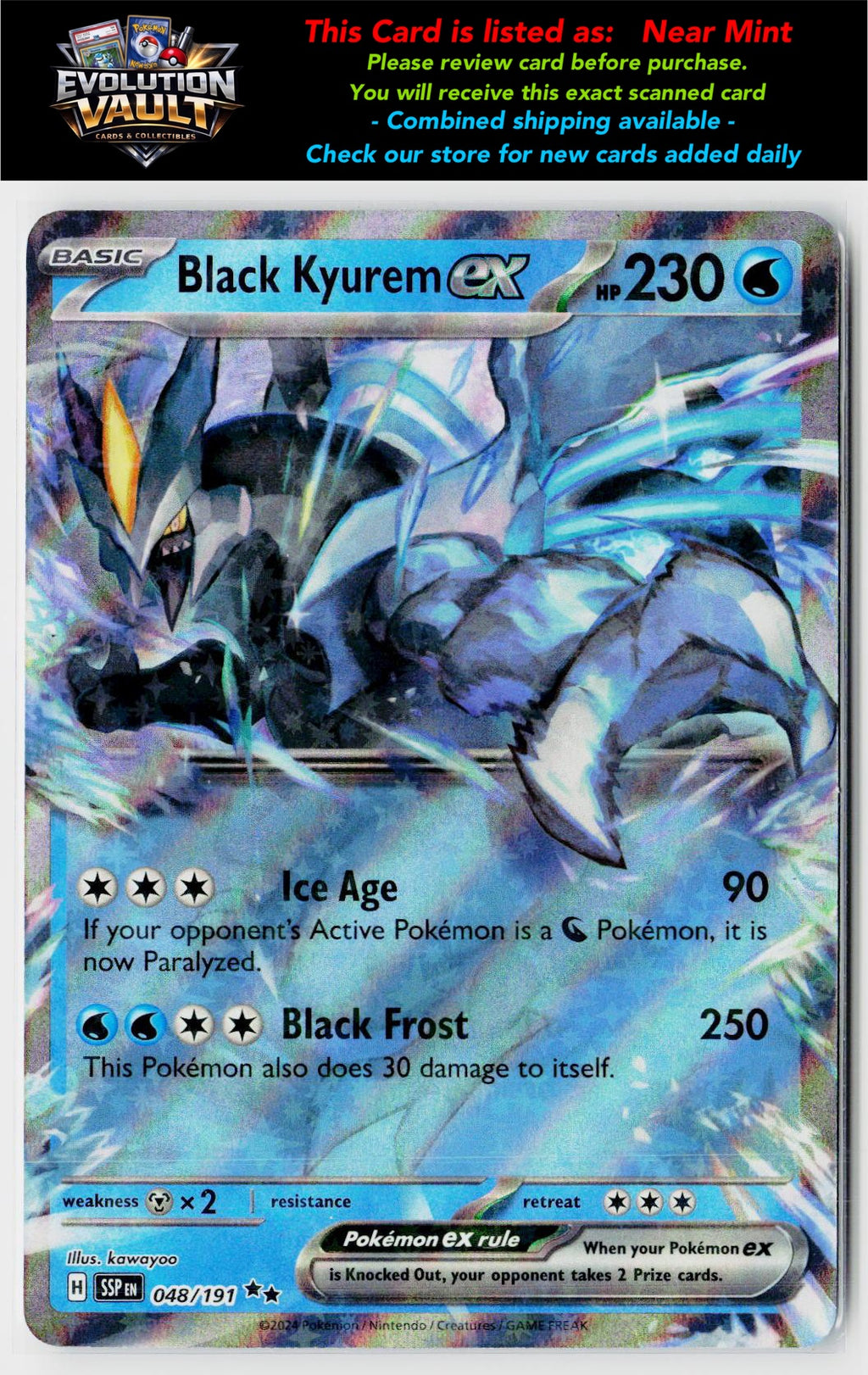 SV08: Surging Sparks #048/191 Black Kyurem ex