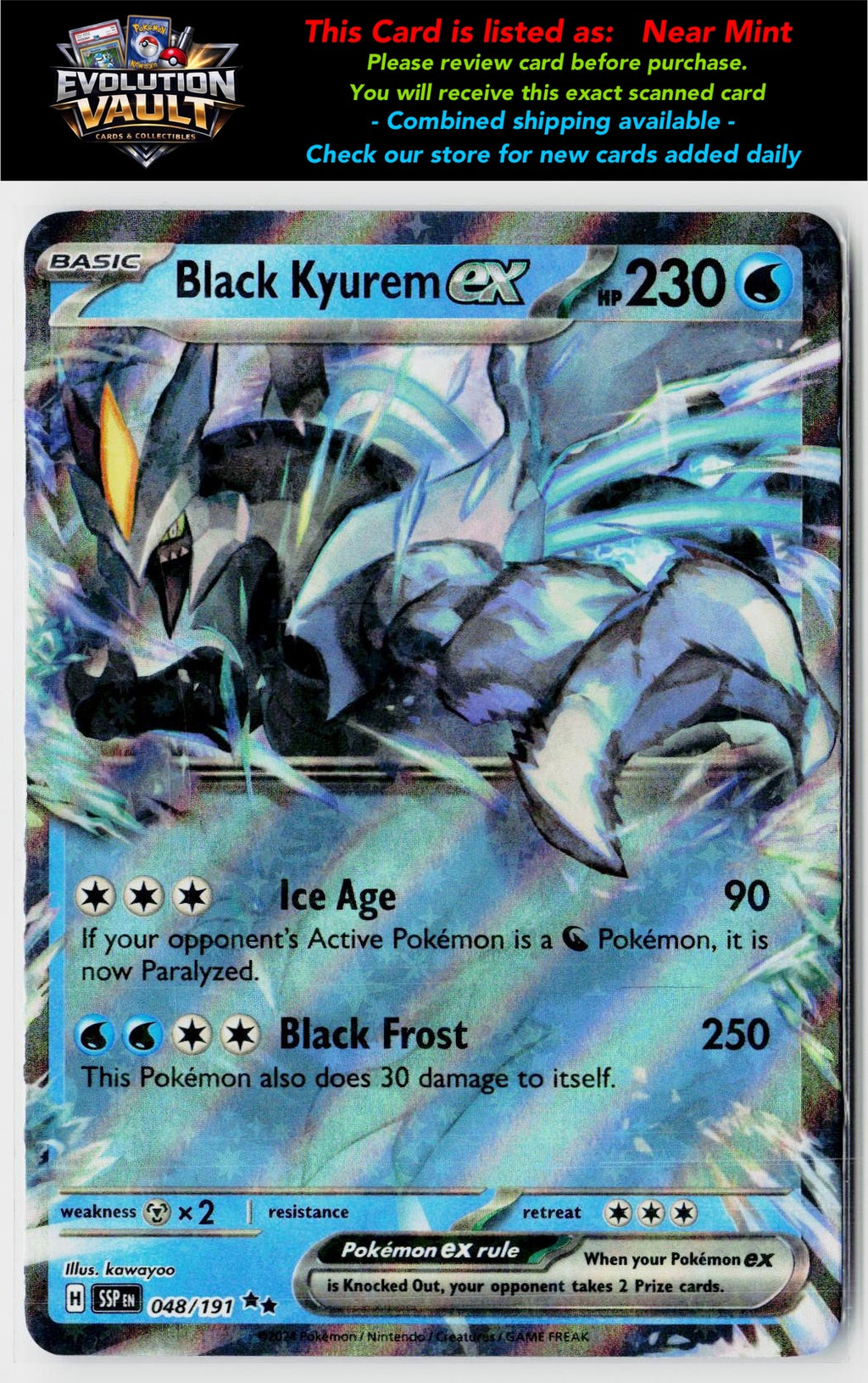 SV08: Surging Sparks #048/191 Black Kyurem ex