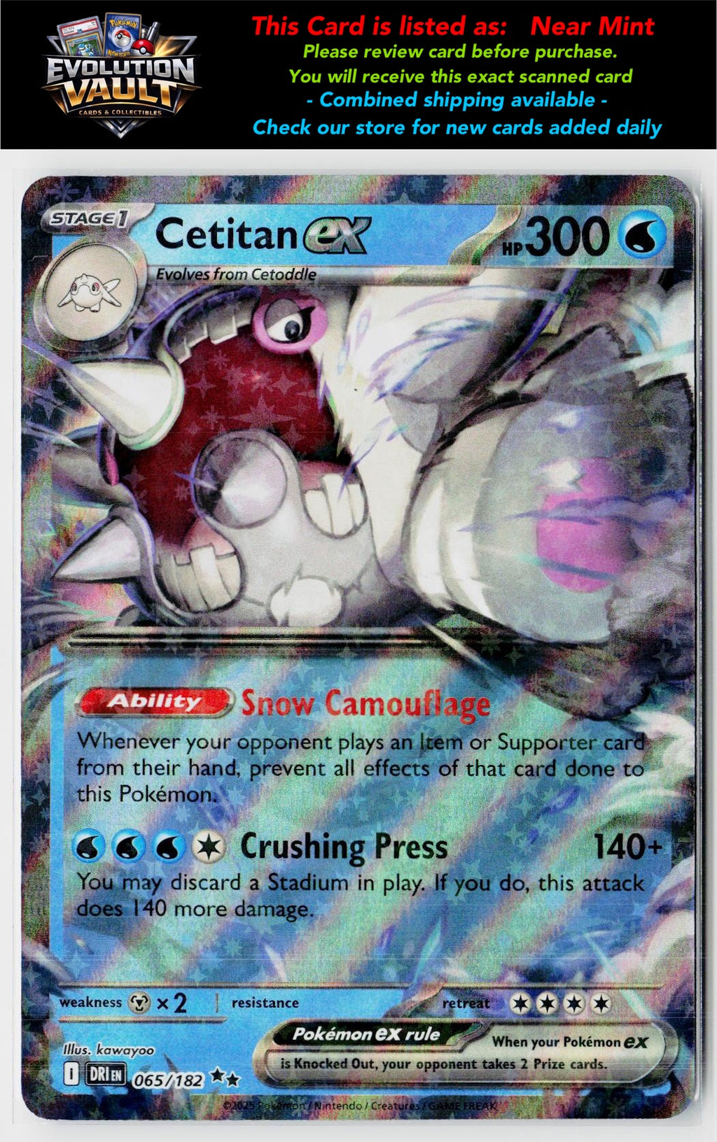 SV10: Destined Rivals #065/182 Cetitan ex