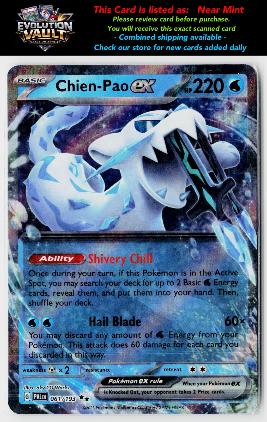 SV02: Paldea Evolved #061/193 Chien-Pao ex