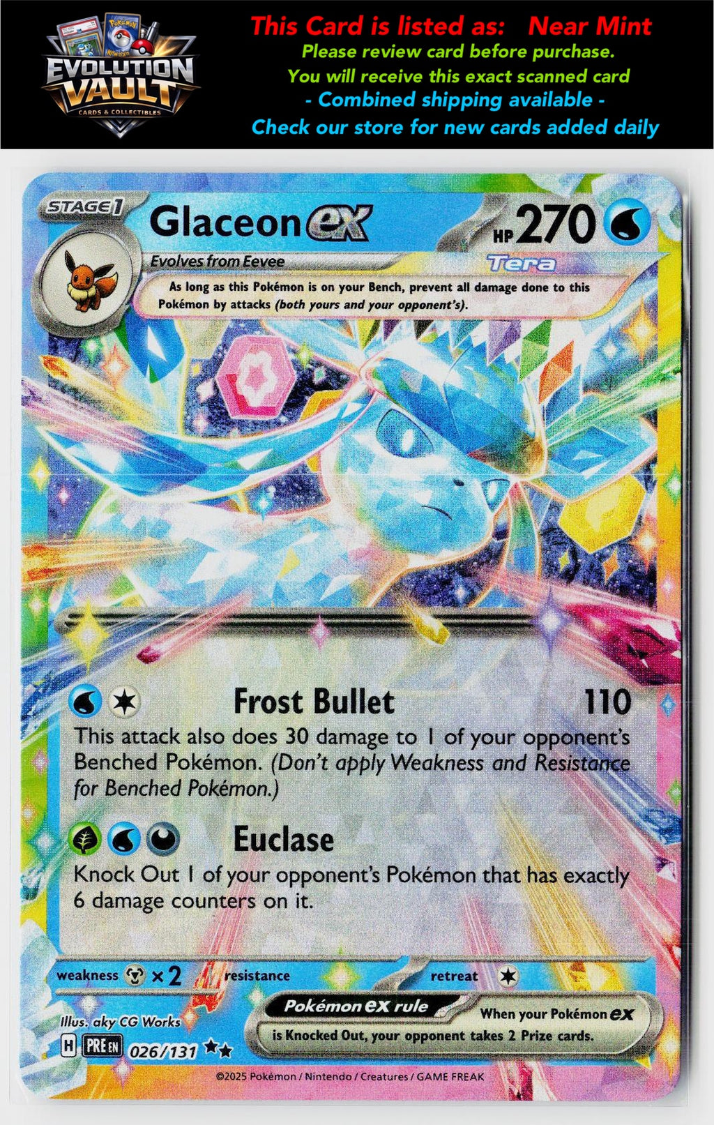 SV: Prismatic Evolutions #026/131 Glaceon ex