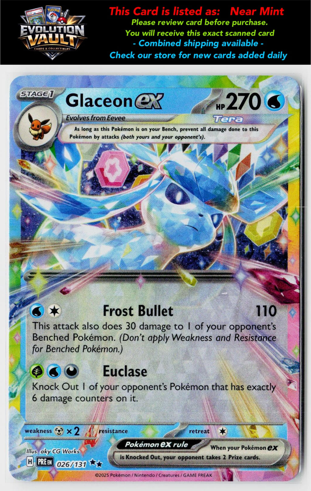 SV: Prismatic Evolutions #026/131 Glaceon ex