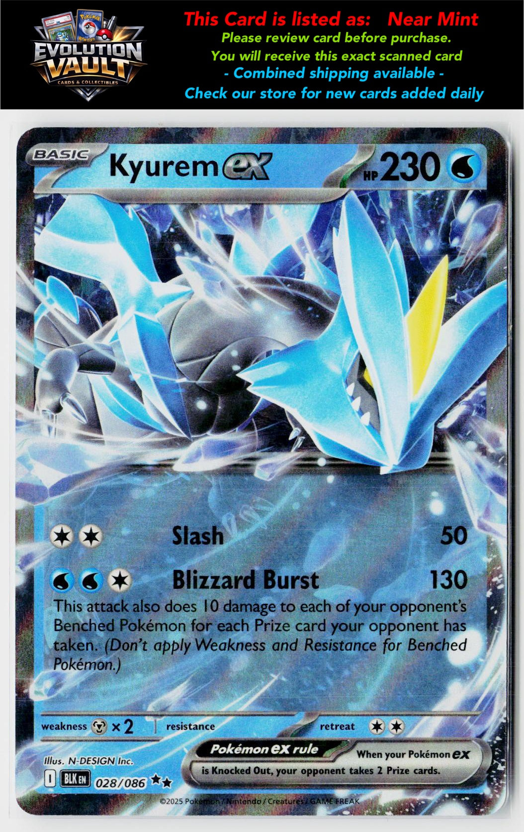 SV: Black Bolt #028/086 Kyurem ex