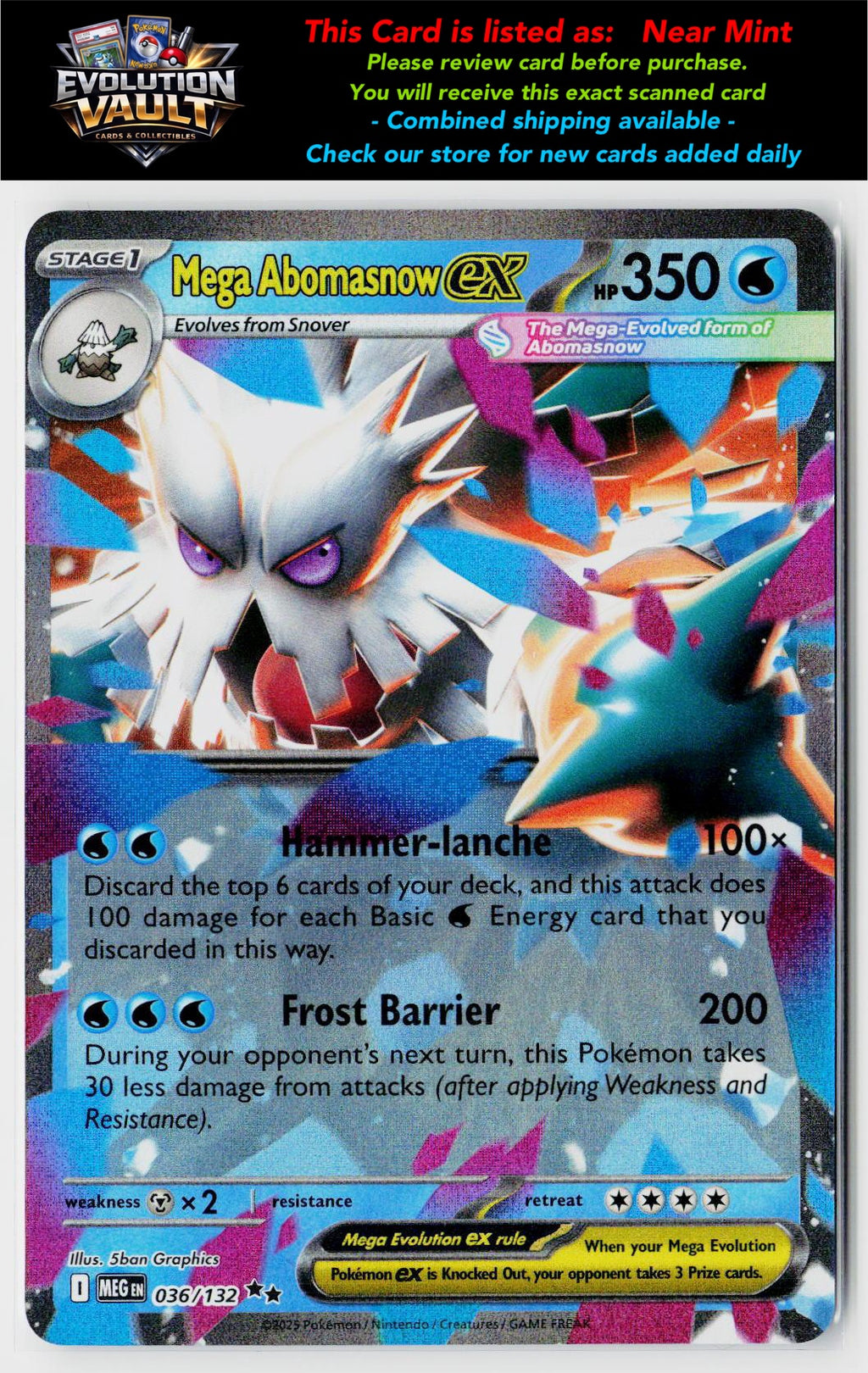 ME01: Mega Evolution #036/132 Mega Abomasnow ex