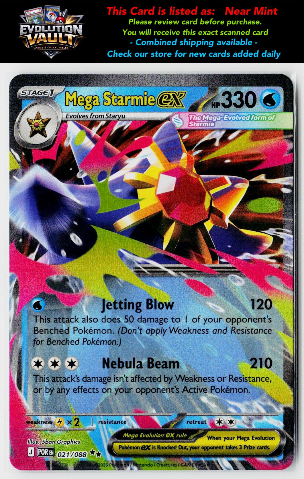 ME03: Perfect Order #021/088 Mega Starmie ex