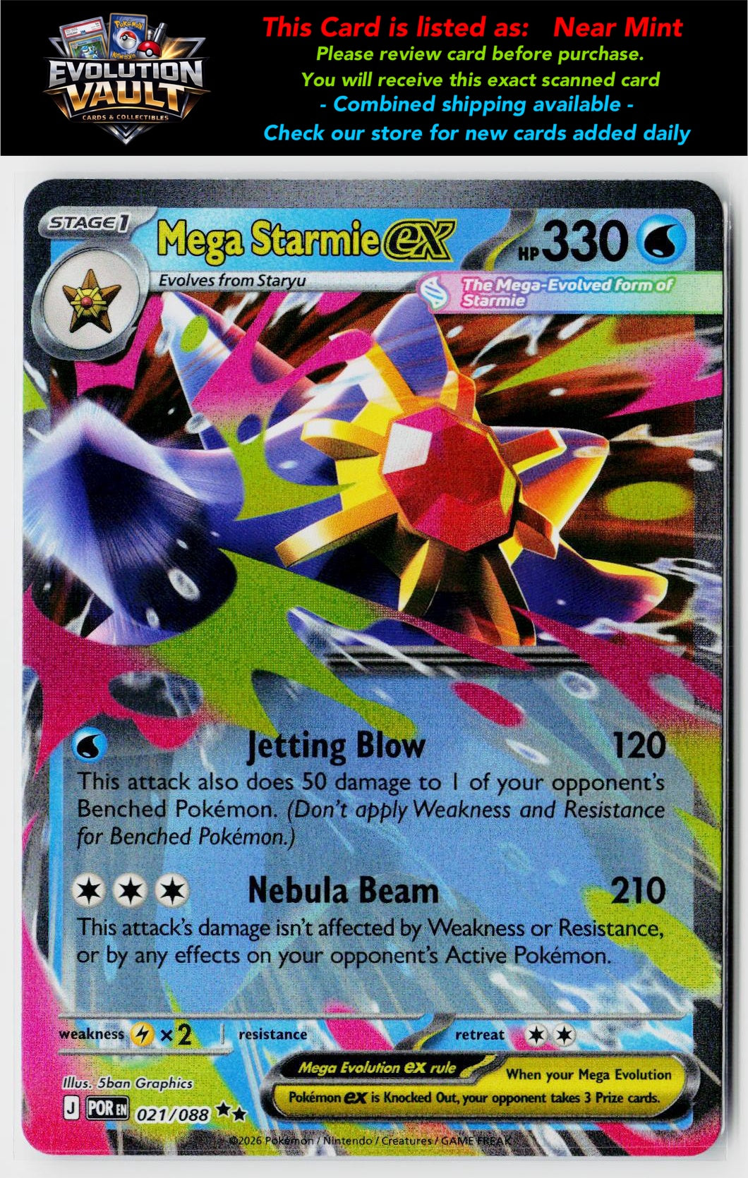 ME03: Perfect Order #021/088 Mega Starmie ex