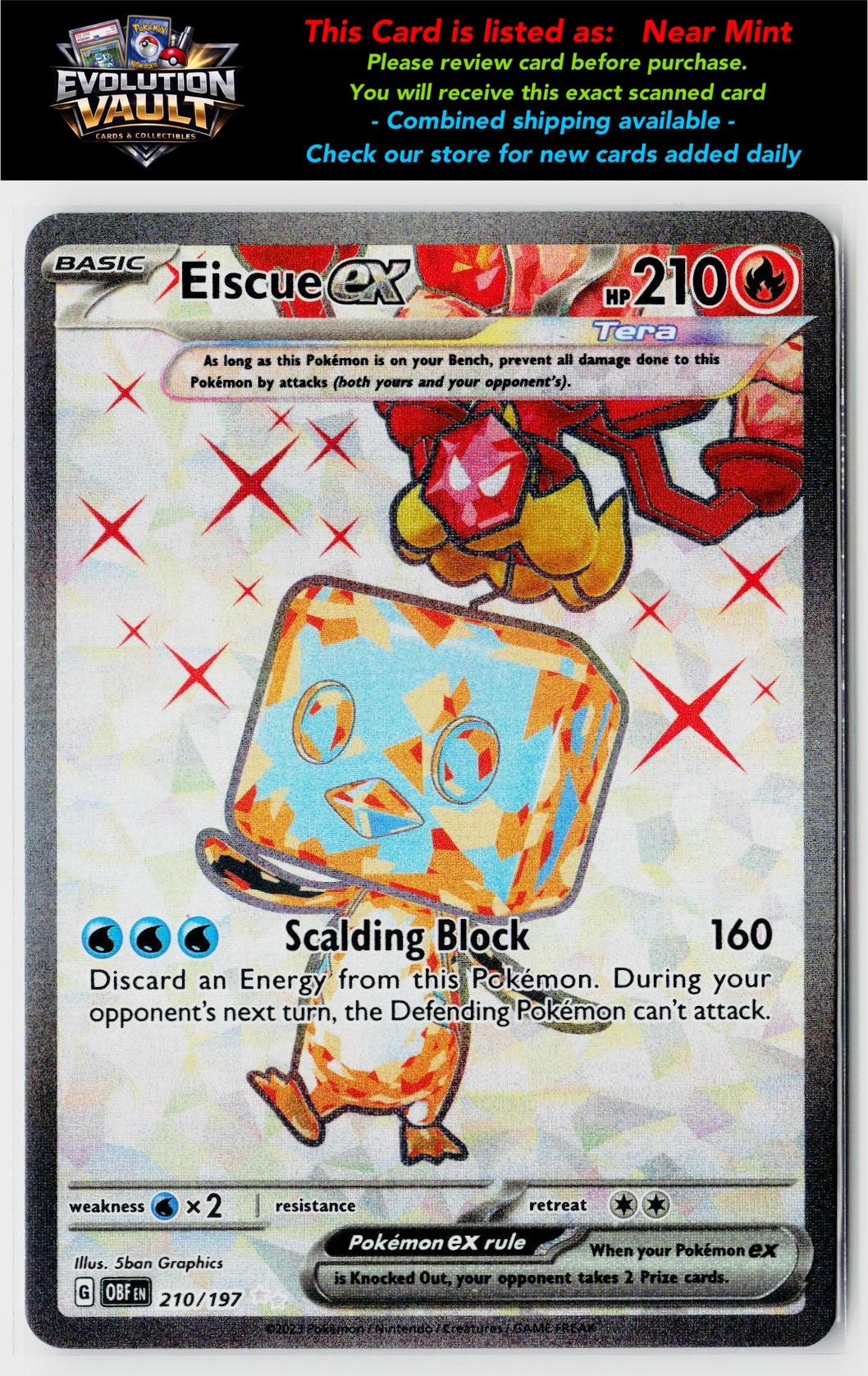 SV03: Obsidian Flames #210/197 Eiscue ex