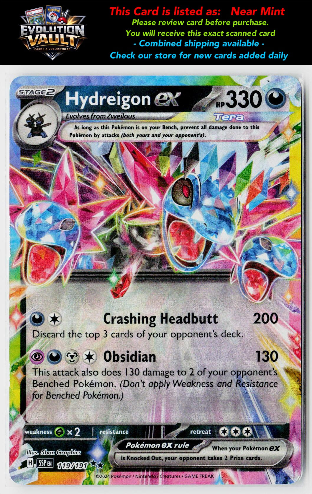 SV08: Surging Sparks #119/191 Hydreigon ex