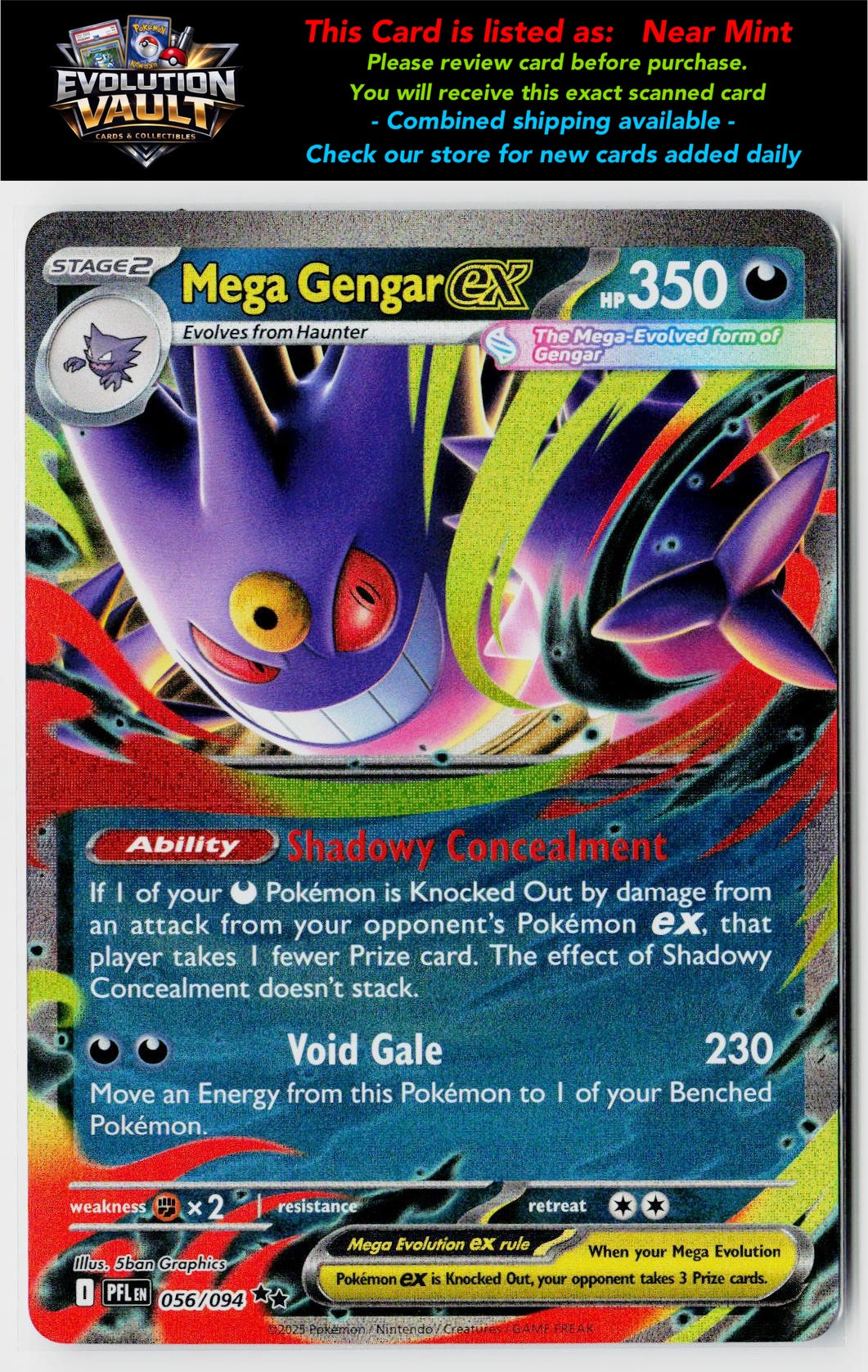 ME02: Phantasmal Flames #056/094 Mega Gengar ex