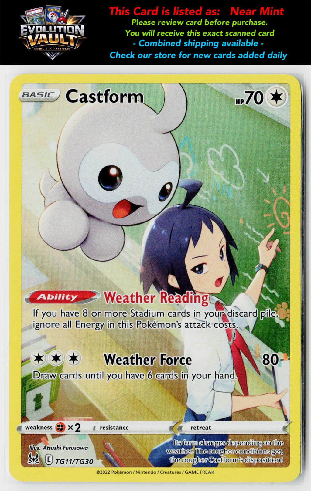 SWSH11: Lost Origin Trainer Gallery #TG11/TG30 Castform