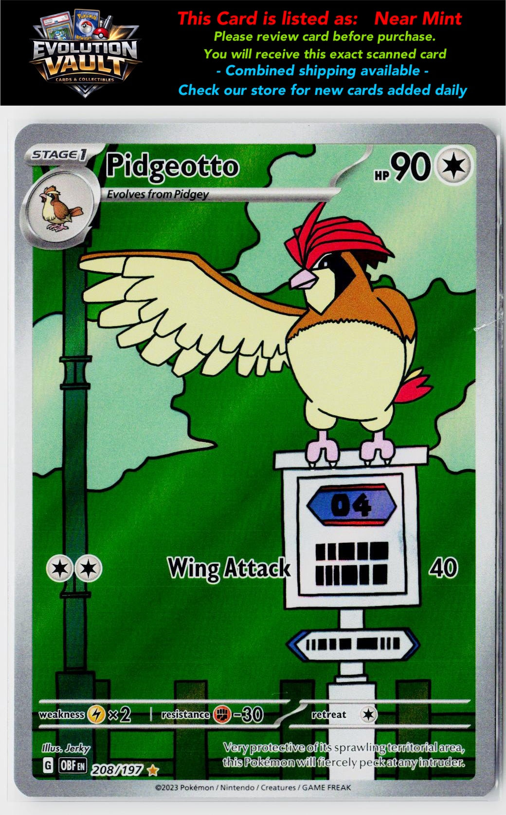SV03: Obsidian Flames #208/197 Pidgeotto