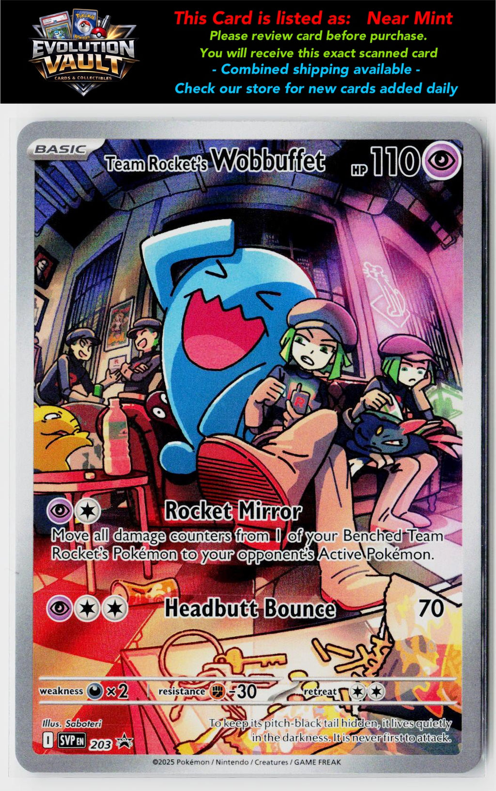 SV: Scarlet & Violet Promo Cards #203 Team Rocket's Wobbuffet