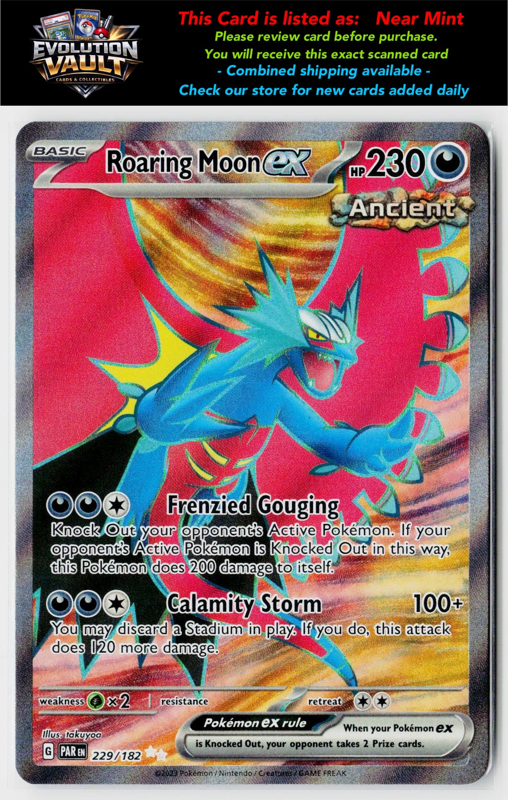SV04: Paradox Rift #229/182 Roaring Moon ex