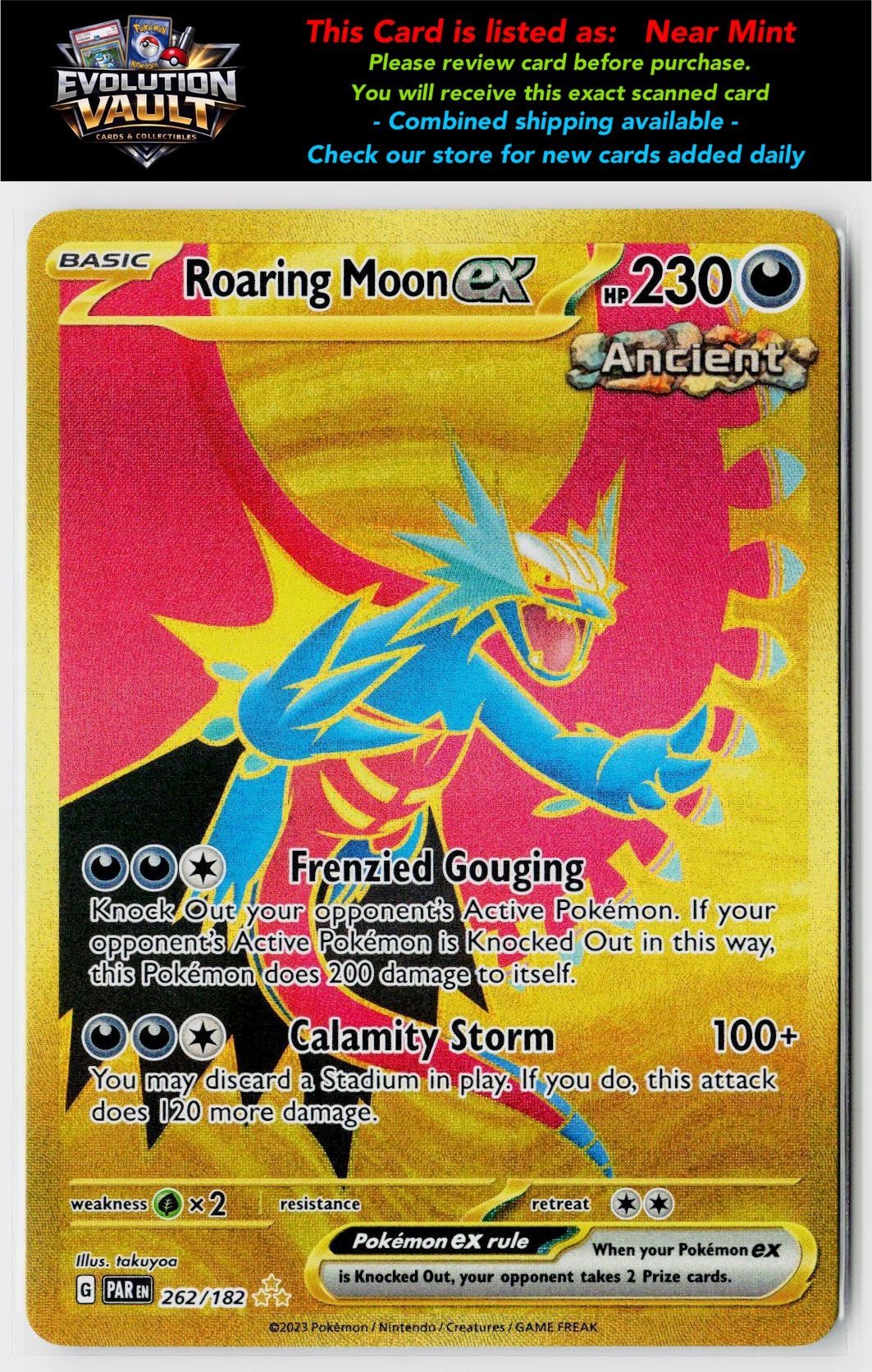 SV04: Paradox Rift #262/182 Roaring Moon ex