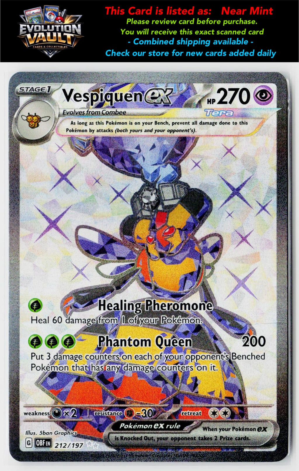 SV03: Obsidian Flames #212/197 Vespiquen ex