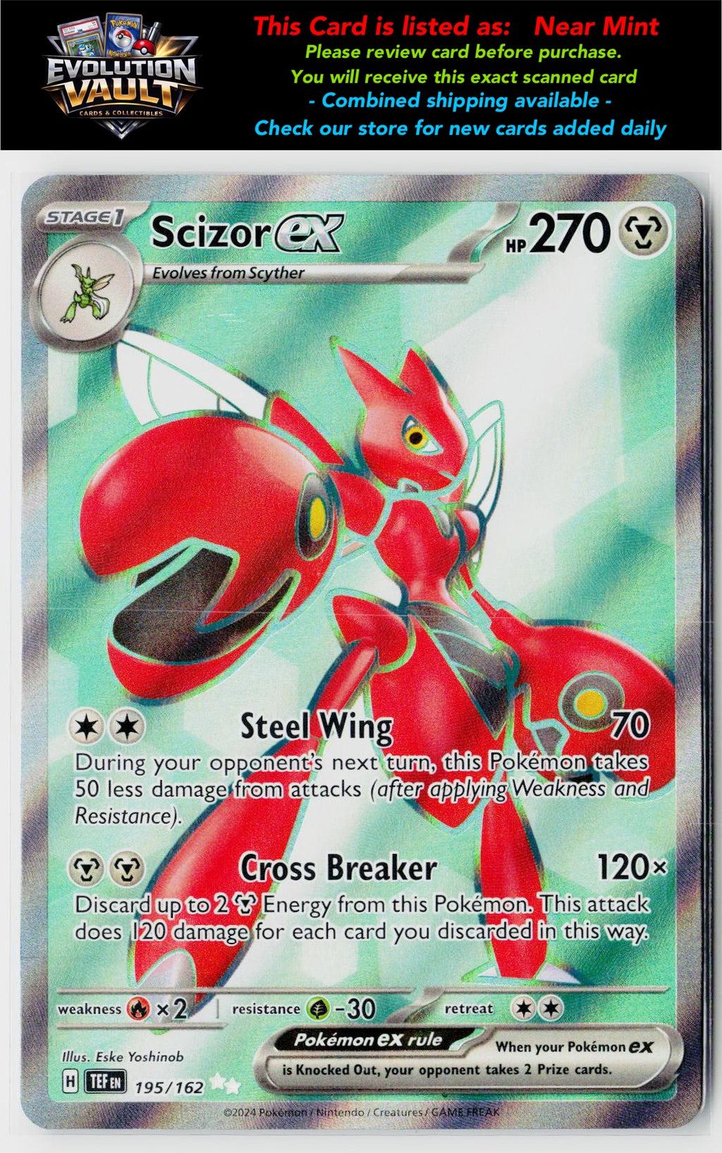 SV05: Temporal Forces #195/162 Scizor ex
