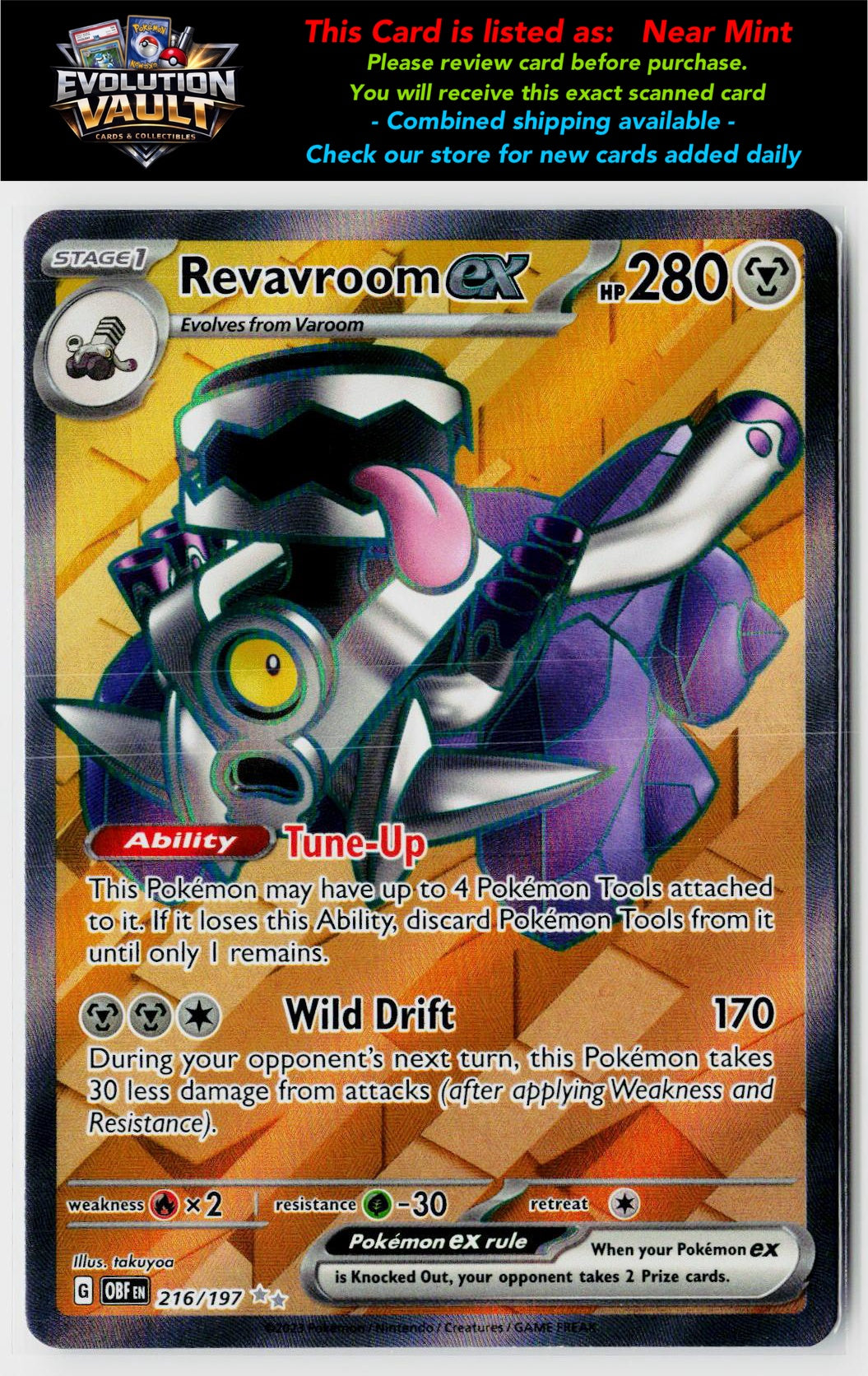SV03: Obsidian Flames #216/197 Revavroom ex