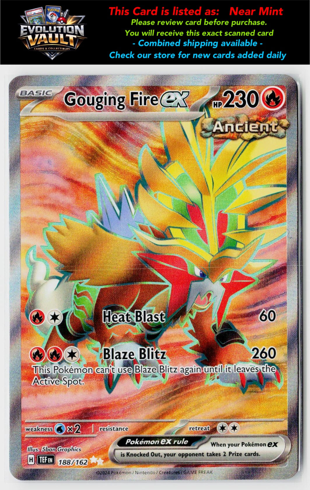 SV05: Temporal Forces #188/162 Gouging Fire ex