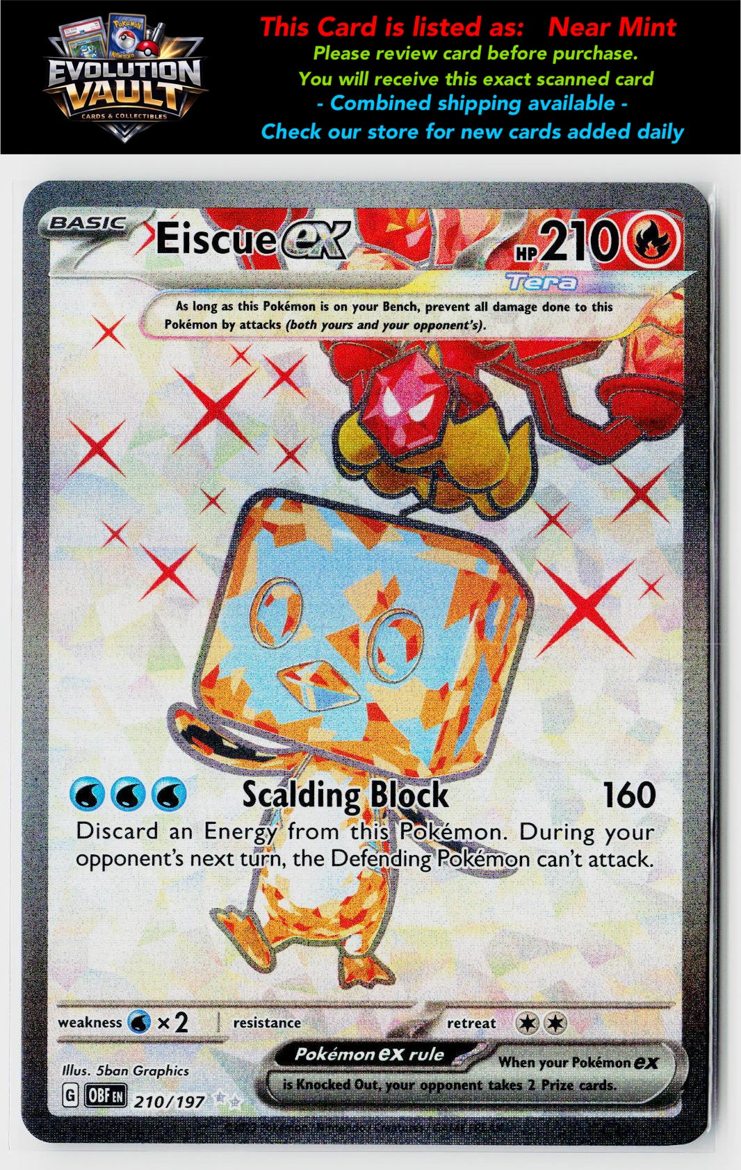SV03: Obsidian Flames #210/197 Eiscue ex