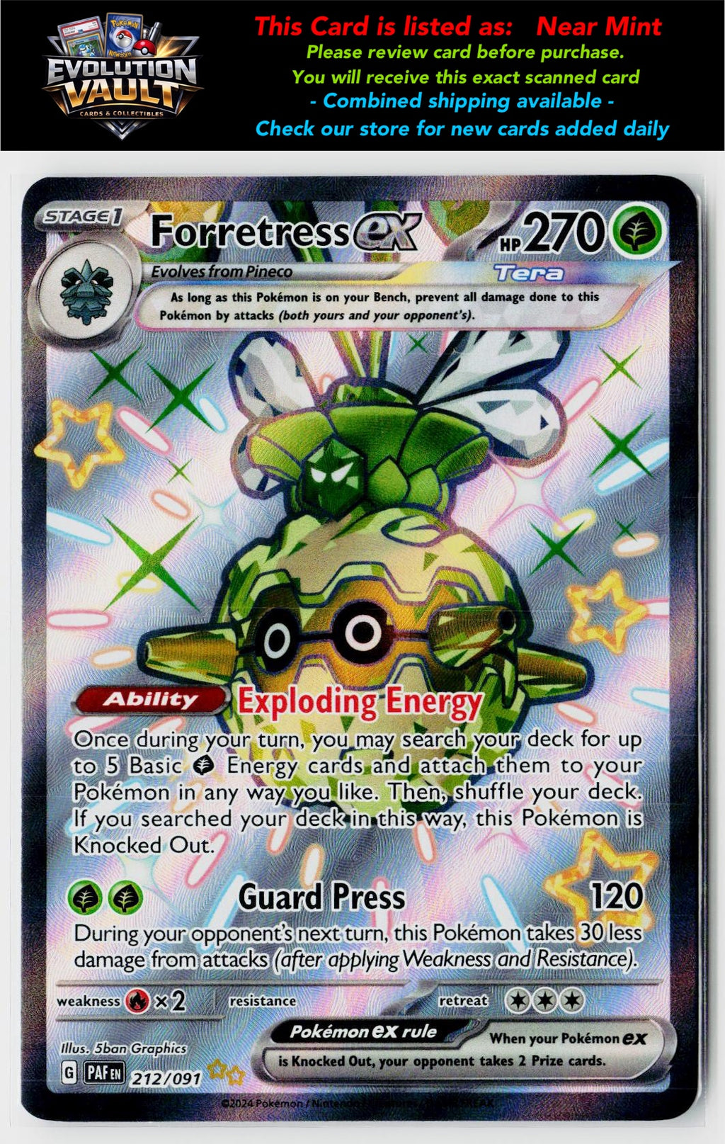 SV: Paldean Fates #212/091 Forretress ex
