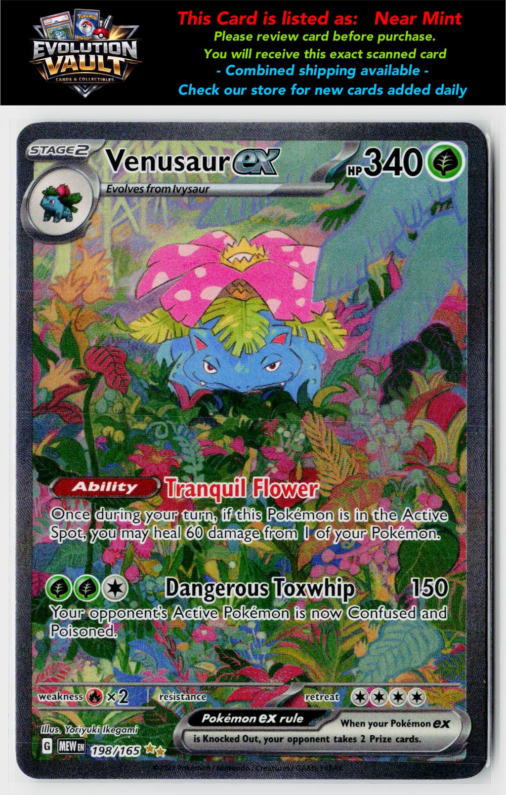 SV: Scarlet & Violet 151 #198/165 Venusaur ex