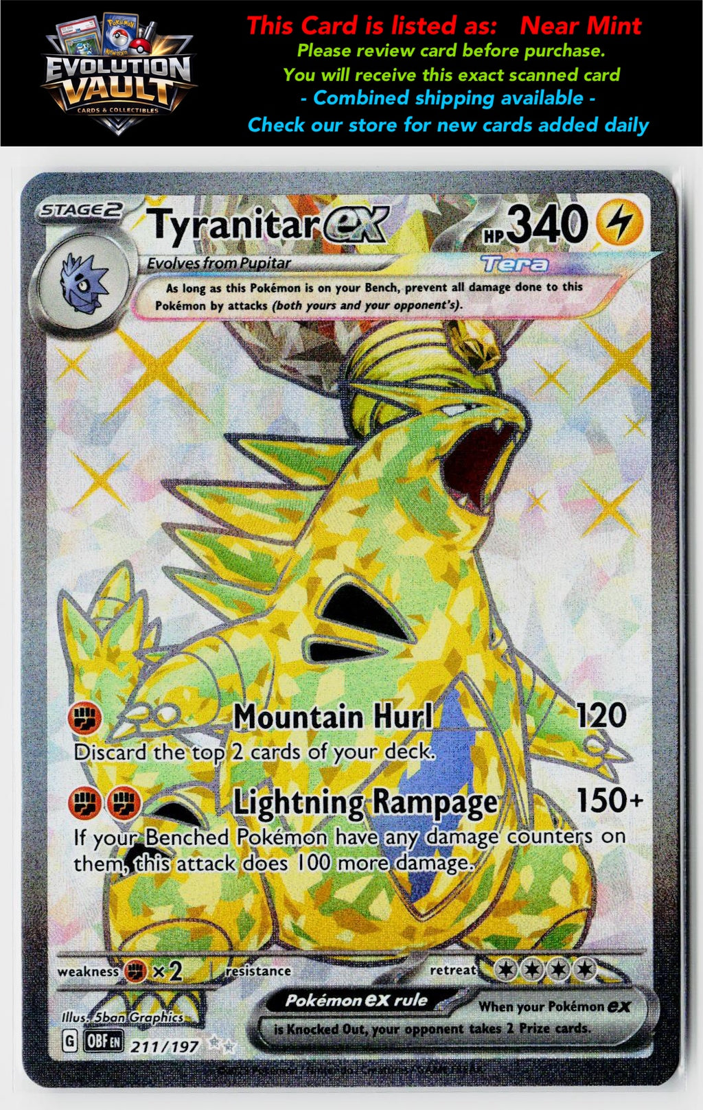 SV03: Obsidian Flames #211/197 Tyranitar ex