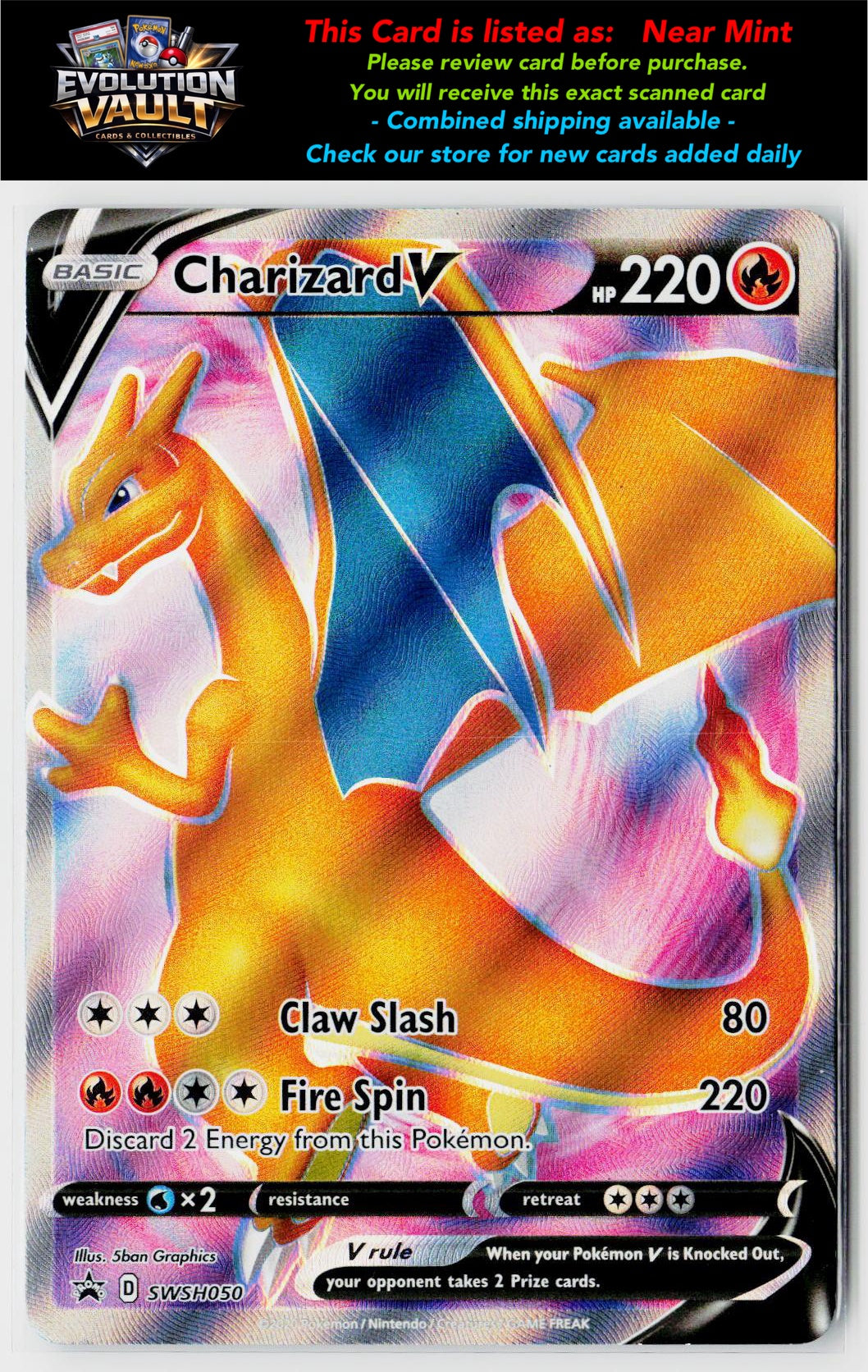 SWSH: Sword & Shield Promo Cards #SWSH050 Charizard V