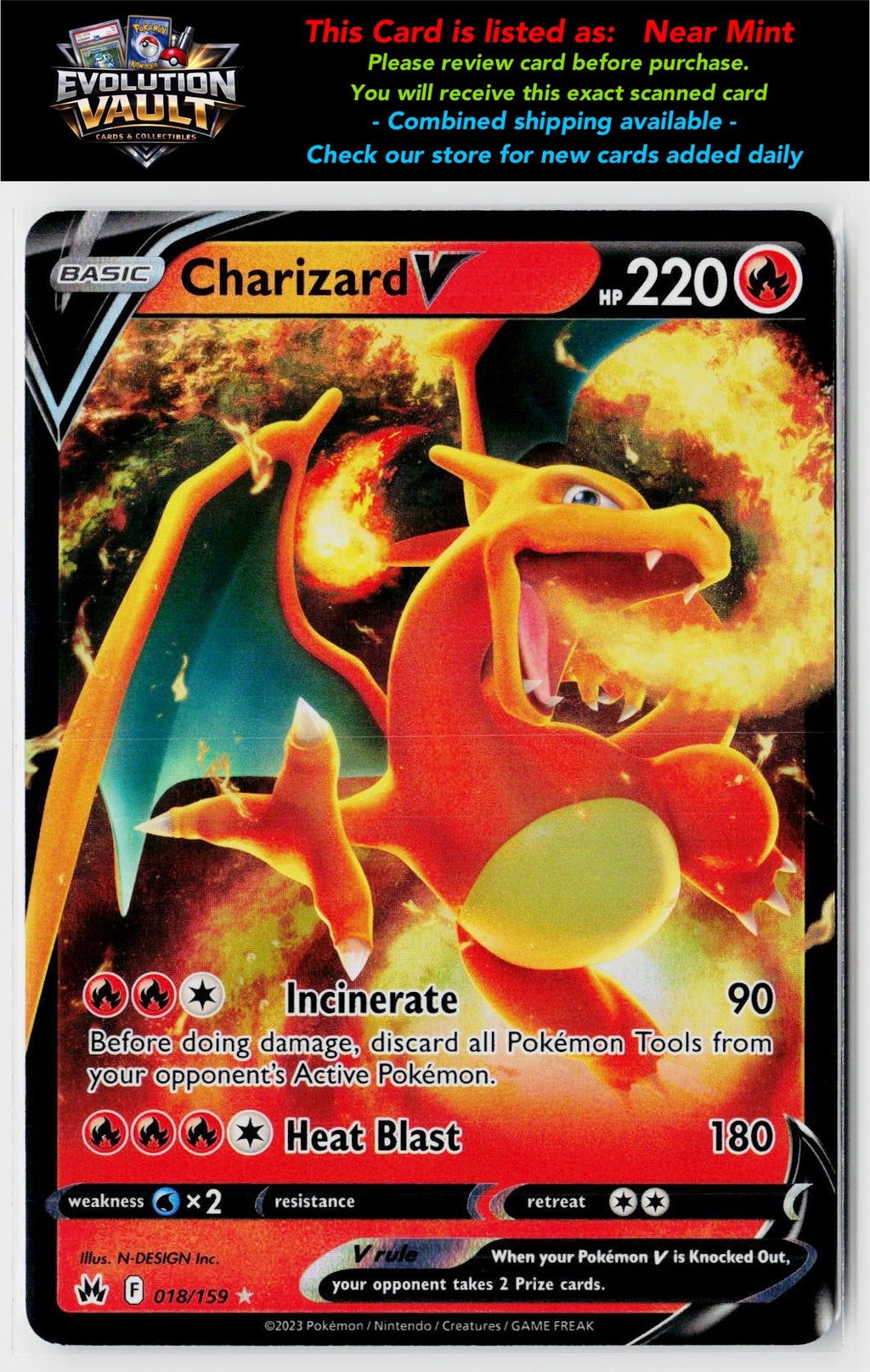 SWSH: Crown Zenith #018/159 Charizard V