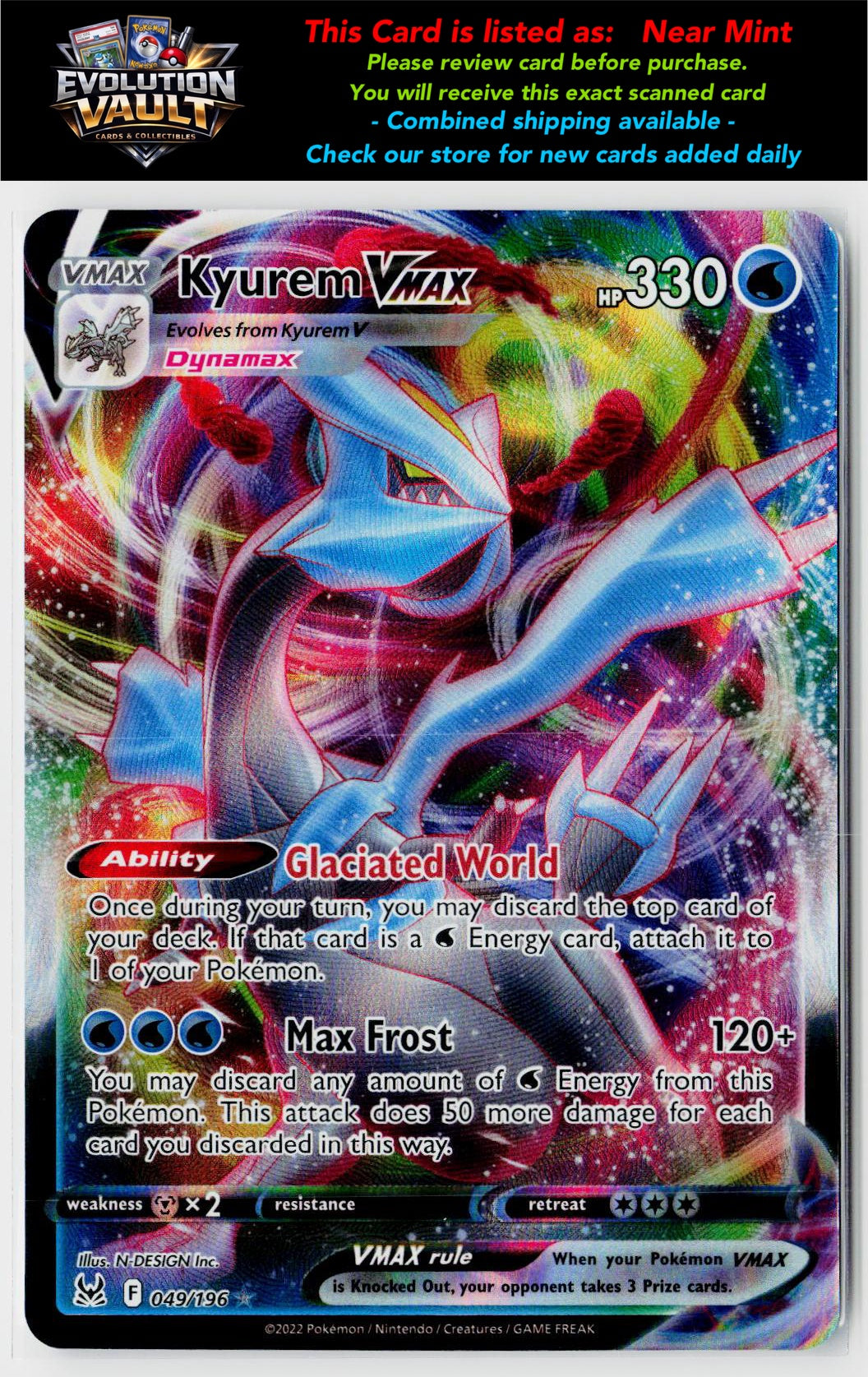 SWSH11: Lost Origin #049/196 Kyurem VMAX