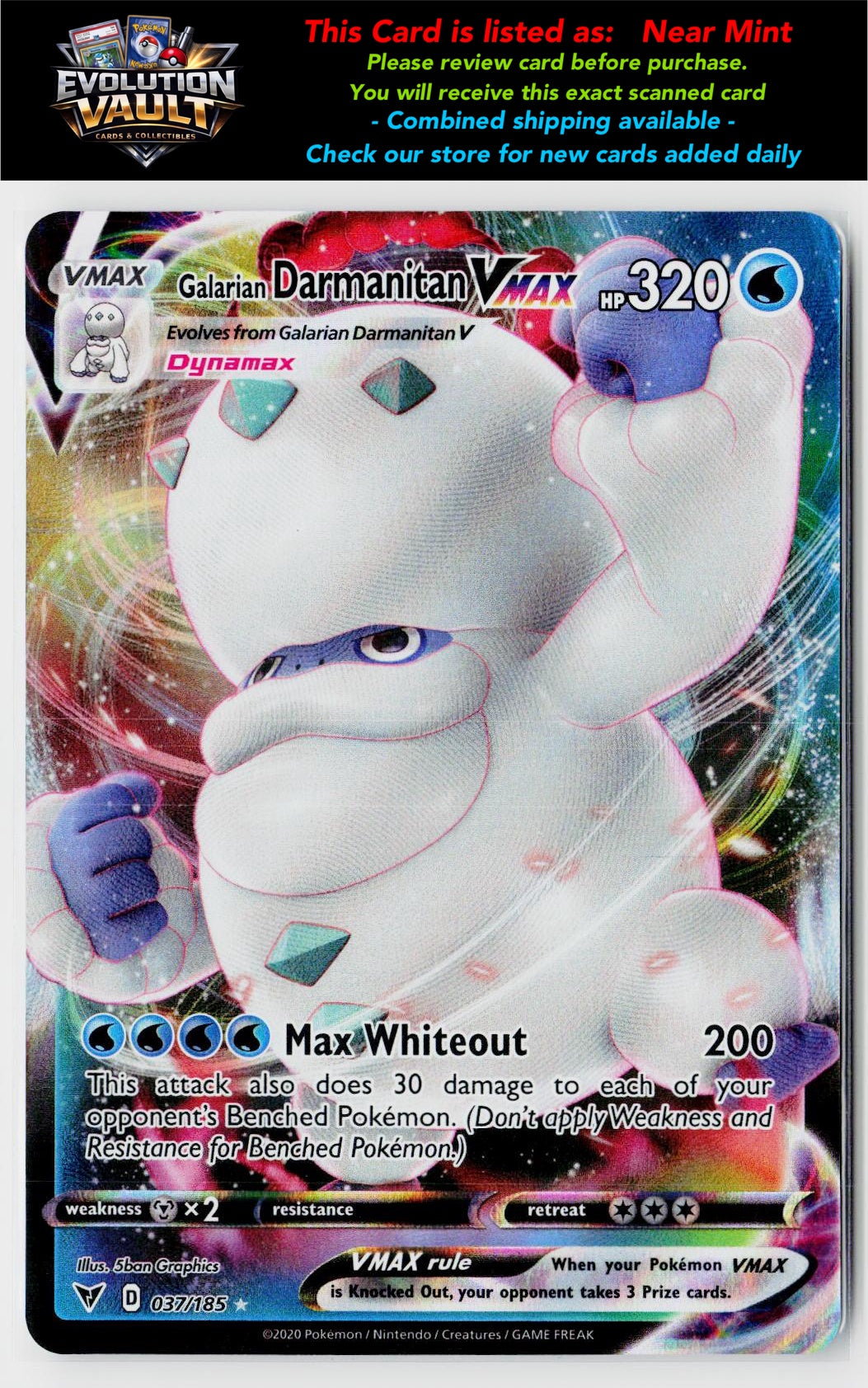 SWSH04: Vivid Voltage #037/185 Galarian Darmanitan VMAX