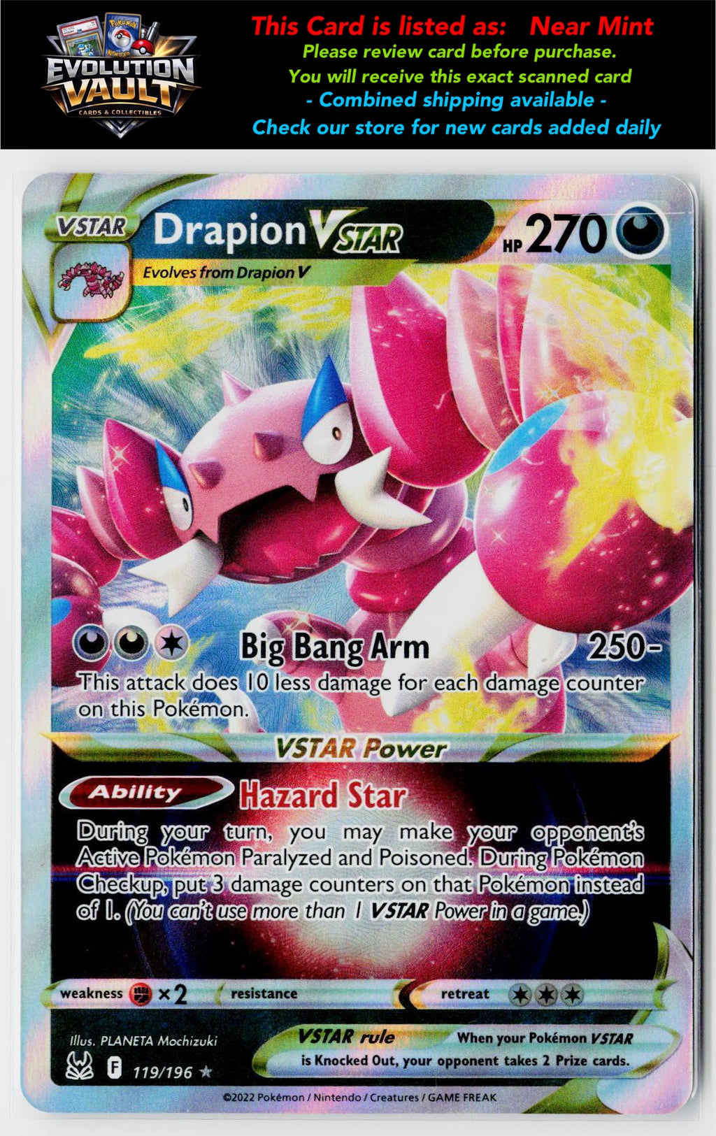 SWSH11: Lost Origin #119/196 Drapion VSTAR