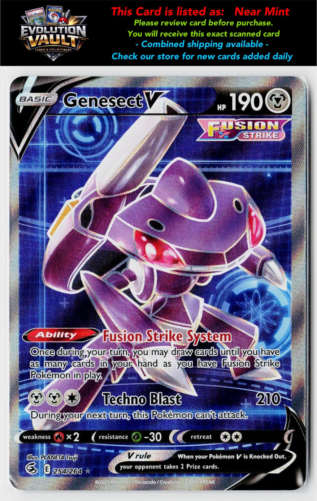 SWSH08: Fusion Strike #254/264 Genesect V (Full Art)