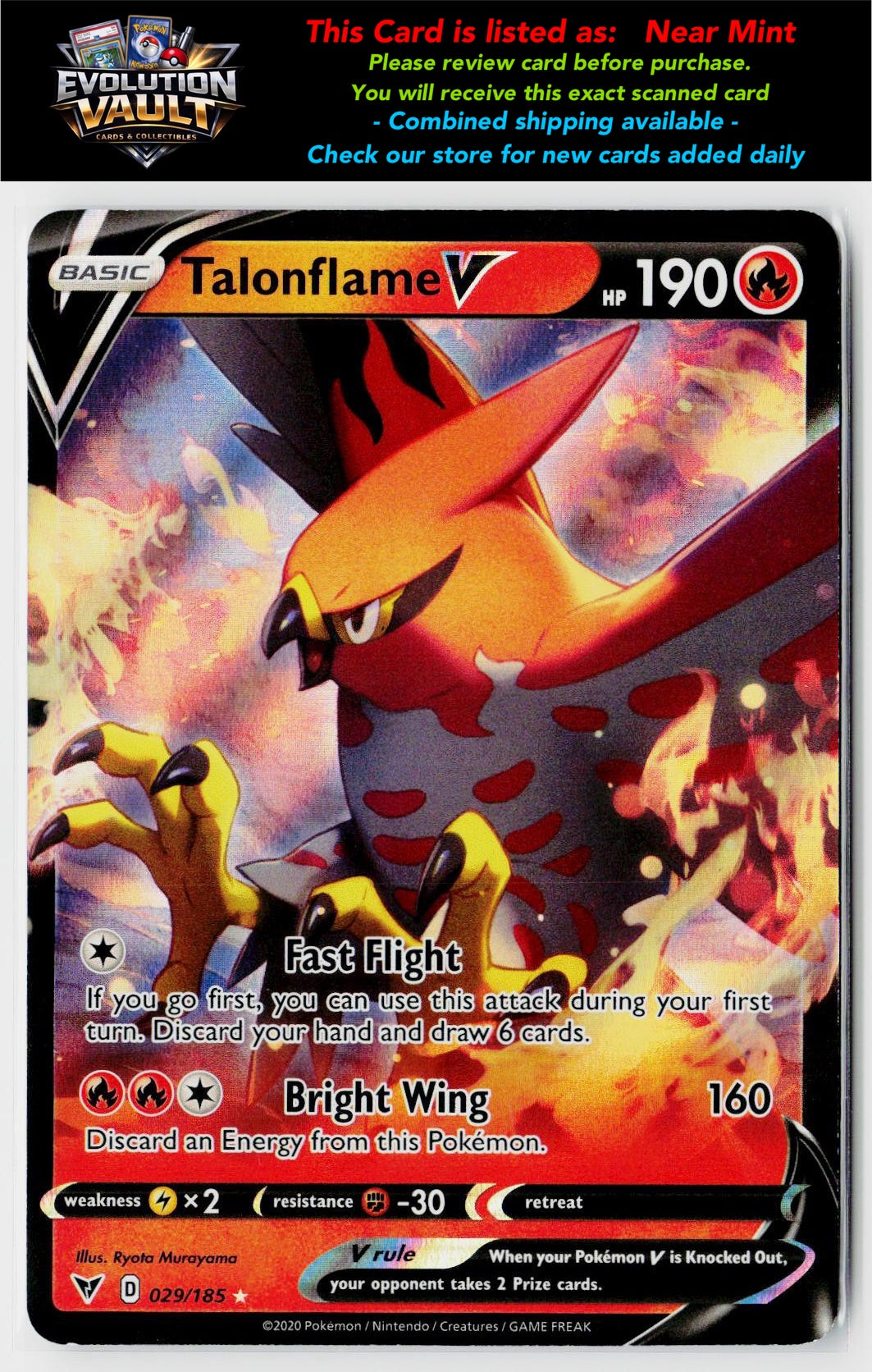 SWSH04: Vivid Voltage #029/185 Talonflame V