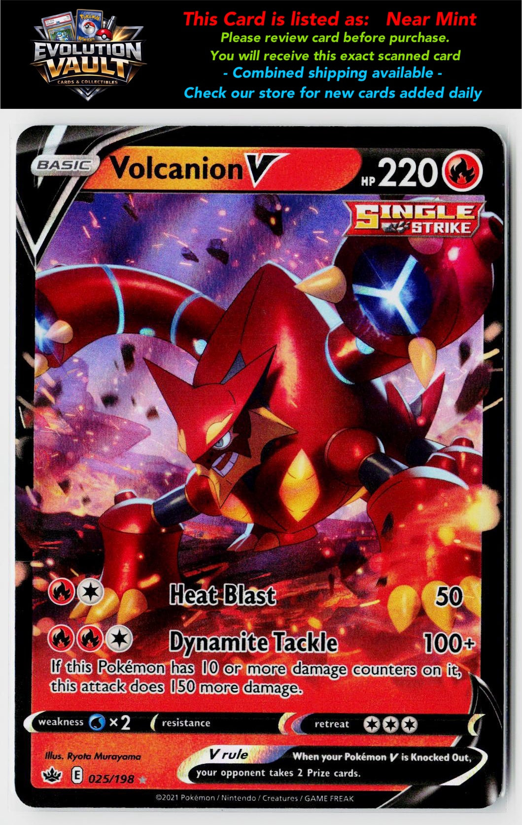 SWSH06: Chilling Reign #025/198 Volcanion V