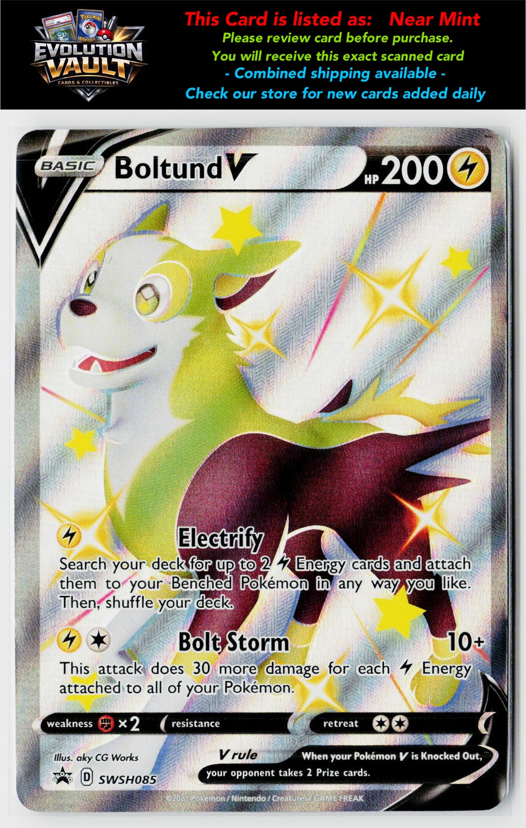 SWSH: Sword & Shield Promo Cards #SWSH085 Boltund V