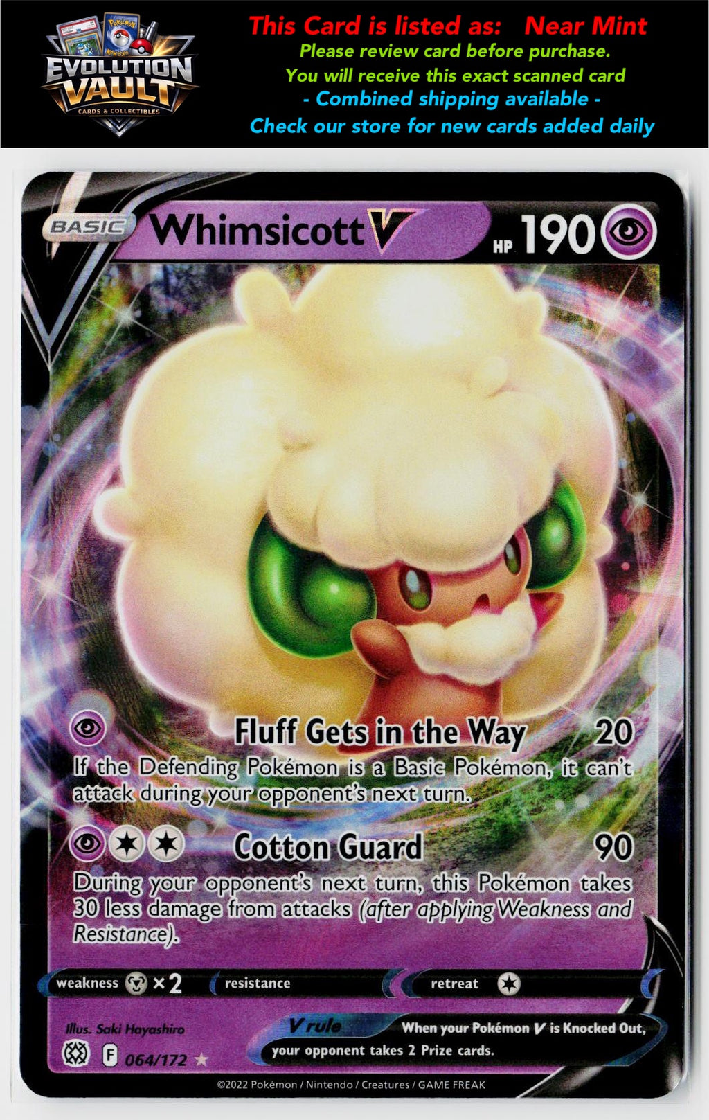 SWSH09: Brilliant Stars #064/172 Whimsicott V