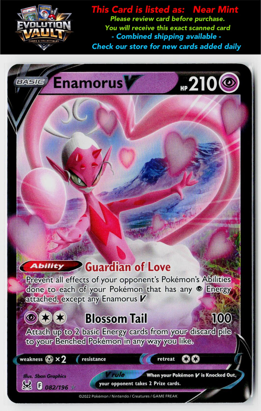 SWSH11: Lost Origin #082/196 Enamorus V